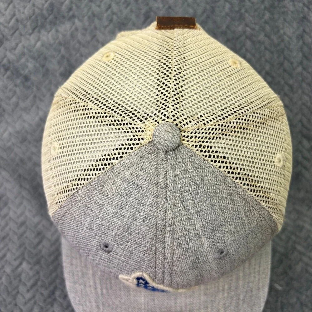 Local Crowns Wolf American Flag Trucker Hat Grey Mesh Snapback Cap 1282